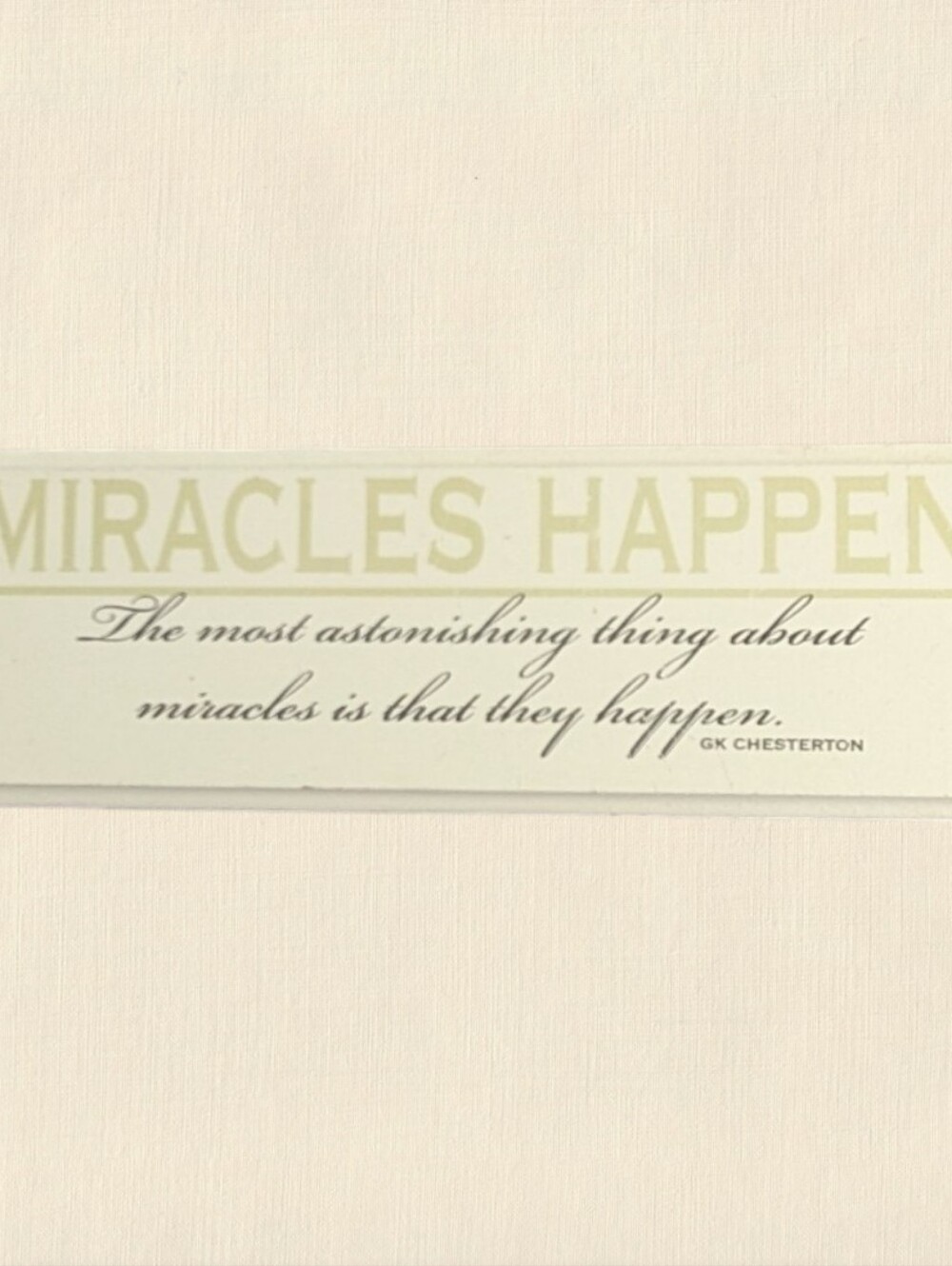 Small Talk "Miracles Happen" Hanging Wall Decor